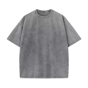 เสื้อยืดคอกลมผู้ชายขายดี ผ้าฝ้าย 100% ทรงโอเวอร์ไซส์ ระบายอากาศได้ดี แขนสั้น ผ้าเจอร์ซีย์ รับผลิตแบบ OEM ขายส่ง - Product Image 3