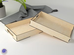 ถาดไม้แบนให้บริการไฟล์ดิจิตอล-Ai SVG EPS-รูปแบบการตัดด้วยเลเซอร์ - Product Image 4