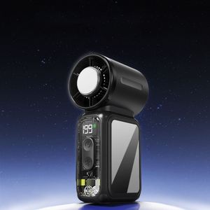 High-Speed Electric Mini Handheld Cooling <b>Fan</b> With 3600Mah Battery LED Display Lighting Mirror Foldable Design for <b>Car</b> Use - Product Image 1