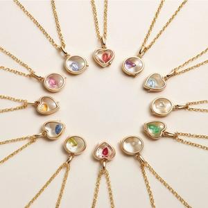 Bague tendance <span class=keywords><strong>en</strong></span> acier inoxydable avec pierre précieuse <span class=keywords><strong>en</strong></span> forme de cœur, pierre de naissance de décembre, micro-pavé de zircon et accessoires colorés - Product Image 4