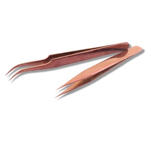 Pince à épiler à volume pointu en fibre personnalisée de haute qualité pince à épiler d'extension de cils magnétiques en acier inoxydable pour les poils du visage - Product Image 3