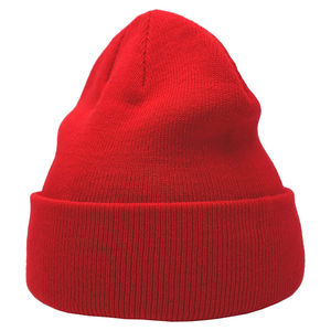 Gorro de Punto Jacquard Personalizado, Rojo, Cálido para Invierno, con Puño Acanalado, Unisex, OEM, Marca Privada, Venta al Por Mayor - Product Image 2