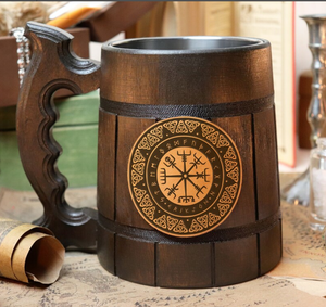 Personalized Axe Wooden Beer <b>Mug</b> Couples Gift, Christmas Gifts - Product Image 1