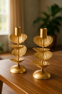 Portavelas de Metal de último diseño para mesa, nuevo soporte de vela de aspecto de lujo de nueva forma, Color marrón de alta calidad de India 2025 - Product Image 6