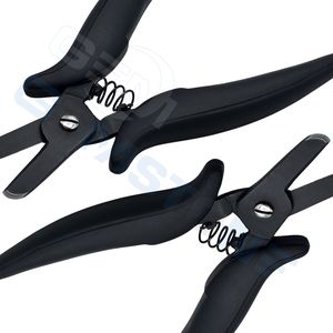 Pince coupante micro-anneaux en acier inoxydable pour extensions capillaires à la kératine, outil de retrait antidérapant à poignée noire pour usage commercial - Product Image 4
