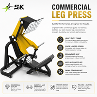Presse à jambes SK Commercial 45 degrés à charge libre 200 kg – Équipement de musculation robuste pour salle de sport et centre de fitness