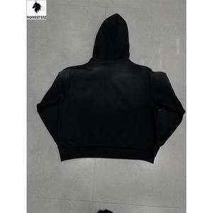 เสื้อฮู้ดผ้าคอตตอนหนาสำหรับผู้ชายผ้าคอตตอนเทอร์รี่มีฮู้ดผ้าปะติดที่กำหนดเองได้ - Product Image 2