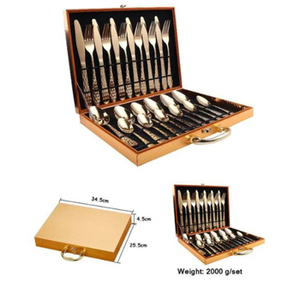 ชุดช้อนส้อมมีดีไซน์ทำจากเหล็กสแตนเลสพร้อมกระจกสำเร็จรูปเหมาะสำหรับใช้ในบ้านและโรงแรมจากอินเดีย - Product Image 2