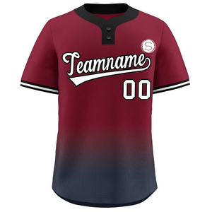Camiseta de béisbol personalizada con sublimación amarilla y azul, diseño de bloque Color a todo, camiseta de malla de secado rápido con cuello en V para uniformes de Softbol - Product Image 6