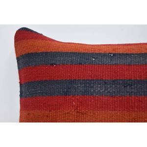 Multicolor Vintage Kilim Patchwork Wool Non-Slip Eco-Friendly Removable Washable <b>Bolster</b> <b>Pillow</b> 16x24 Inch Decorative Cushion - Product Image 2