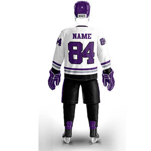 ชุดเครื่องแบบทีมฮ็อกกี้น้ำแข็งเซตเสื้อเจอร์ซีย์กางเกงพิมพ์ลายหมายเลขปักตามสั่ง - Product Image 6