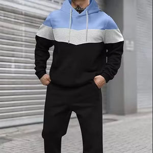 Conjunto Deportivo de 2 Piezas con Capucha, Ligero, Transpirable y Resistente al Viento para Invierno, Sudadera con Capucha de Forro Polar, Manga Larga, Informal, Unisex - Product Image 1