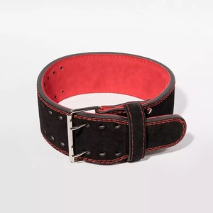 GAF Ceinture d'haltérophilie en cuir suédé avec logo brodé personnalisé Ceinture d'haltérophilie 10mm en cuir pour haltérophilie à usage intensif Deadlifts Gym Squats - Product Image 3