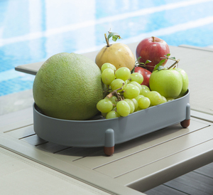 Plateau de service en plastique écologique pour boissons chaudes et froides et collations plateau de service décoratif polyvalent pour café thé Fruits - Product Image 3