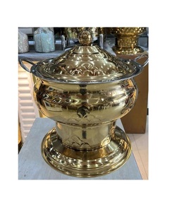 Juego de Recipientes para Calentar Comida Tipo Buffet, Diseño Elegante, Acero Inoxidable Dorado, Estilo Art Deco, Duradero, para Hogar, Fiestas, Hotel, Restaurante - Product Image 5