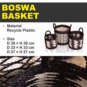 งานฝีมือจากพลาสติกรีไซเคิล ตะกร้า BOSWA - Product Image 2