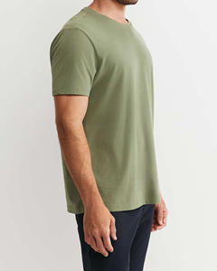 Nueva llegada de lujo de los hombres de cuello redondo Camiseta 100% de alta calidad de algodón Casual de gran tamaño de diseño personalizable Logo bordado 240 gramos - Product Image 3