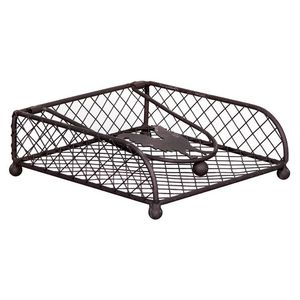 <b>Rustic</b> Square Metal Napkin Holder With Bird Design Ideal For Restaurants Hotels Office <b>Desks</b> And Serving Areas From India - Product Image 1