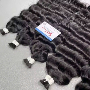 Grande vente en gros de cheveux humains bouclés en vrac vierges bruts de qualité supérieure non transformés vague naturelle couleur pure noir naturel - Product Image 6
