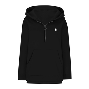 Recién llegado, sudadera con capucha y cremallera teñida Lisa para mujer, aspecto Vintage, poliéster de gran tamaño, algodón, informal, Invierno - Product Image 4