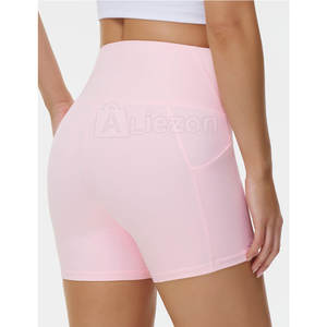 Pantalones cortos transpirables de color sólido para mujer, ropa de calle de diseño personalizado, pantalones cortos deportivos de gran tamaño para mujer - Product Image 2