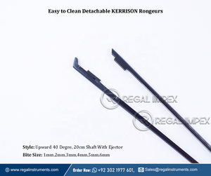 Kerrison Rongeur 3 mm 40 degrés Instruments Neurochirurgicaux RI-NS-90016 Manuel Certifié CE Facile à Nettoyer - Product Image 2