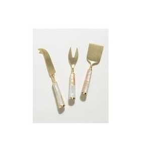 Ensemble de serveur de fromage en acier inoxydable poignée en résine parties vaisselle de Table couteaux à fromage boucle solide ensemble de couteaux à beurre poignée fromage - Product Image 4