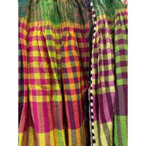 FOLKLORE 92 Jupe crayon plissée moderne en tissu de laine confortable et respirant, coton lavé brodé + laine, style uni - Product Image 4