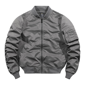 Custom Waterproof <b>Bomber</b> <b>Jacket</b> with Zipper Sleeve Pocket Windproof Outerwear for <b>Men</b> OEM Streetwear <b>Varsity</b> <b>Jacket</b> - Product Image 4