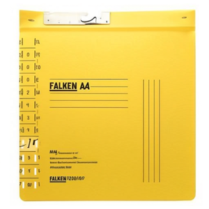 Falken <b>A4</b> 320g/m Recycled Yellow Manila Cardboard Official Filing System with Organizational Imprint - Product Image 3
