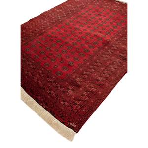 พรมขนสัตว์ถักมือ Kiaan ขนาด 9x12 ฟุต สีแดงและสีส้ม ลายเรขาคณิตและลวดลายนามธรรม สำหรับทางเข้า ห้องนั่งเล่น และโถงทางเดิน รุ่น Svtk-86 - Product Image 2