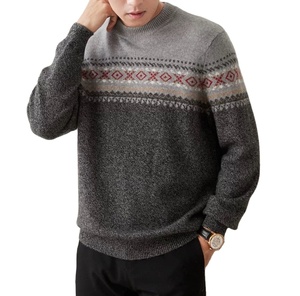 Suéteres de Cachemira para Hombre, Largura Regular, para Invierno, Cómodos, Duraderos, Transpirables, con Logotipo Frontal - Product Image 2