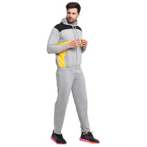 Survêtement Jogging en Gros avec Fermeture Éclair, Taille Plus, Motif Uni, Logo Personnalisé, Survêtement en Molleton Technique pour Hommes, 100% Coton - Product Image 2