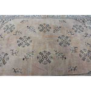 Tapis Oriental Beige Noir Laine Fait Main 5.2x 9.4ft Tapis Turcs pour Adolescent Salon Patchwork Latex Rectangulaire Couloir Chevet - Product Image 5