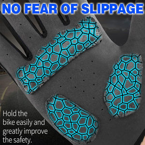 Gants de vélo de nouvelle conception, rembourrage en gel à mémoire de forme absorbant les chocs, gants de vélo de route respirants sans doigts, logo personnalisé - Product Image 4