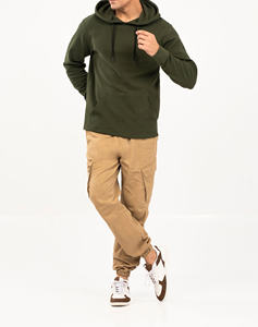 Sweats à capuche épais en éponge française surdimensionnés 460gsm couleur unie unie en gros à épaules tombantes 100% coton - Product Image 2