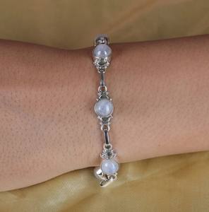 925 Sterling Silver Bohemian Designer Bracelet for <b>Girls</b> Handmade Rainbow Moonstone Gemstone Jewelry for Parties Weddings <b>Gift</b> - Product Image 2