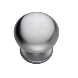Pomolo per Porte Modello 'Cipolla' con Piastra in Cromo Satinato - Product Image 1