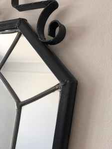 Espejo de mosaico de plata, espejo de mosaico redondo - Product Image 4