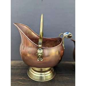 Cubo de carbón de cobre de inspiración antigua con construcción duradera y diseño elegante e ideal para agregar un elemento rústico al mejor costo - Product Image 5