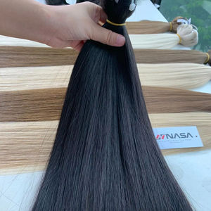 Impresionante máquina trama cabello humano vietnamita crudo tono oscuro 60cm extensiones de cabello al por mayor recto - Product Image 1