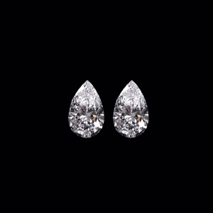 Paire de diamants de laboratoire cultivés en laboratoire, taille poire, VVS D, certifiés IGI, faits à la main, pour la fabrication de boucles d'oreilles, diamants CVD fantaisie en vrac à prix de gros - Product Image 1