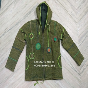 Cotton Winter Jackets With Hoodies From India With Zipper Dyed Cotton Winter Jackets Patchwork Jackets Nepali Jackets - Product Image 3