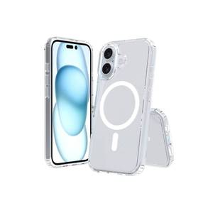 Coque de protection gaufrée Netzy pour MagSafe, étui rigide transparent en PC compatible avec Apple pour iPhone 16, protection du téléphone portable - Product Image 1