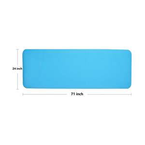 GoYoga+ 71x24in <b>Exercise</b> Yoga Mat with <b>Knee</b> Pad & Strap Blue-Foam Material From BalanceFrom Fitness - Product Image 5