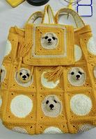 Tas Tekstil Katun Rajasthani Antik Portabel Pasokan Langsung Pabrik Rajutan, Hiasan Bunga Mutiara Berlian, Pegangan Lembut