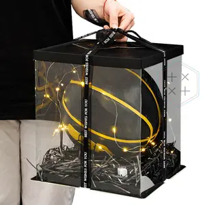 Clear acrylic showing case display box for soccer ball basketball football