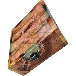 SCI Wholesale Unique <b>White</b> Marble & Wood Square <b>Coaster</b> Elegant Table Decor Mats & Pads - Product Image 5