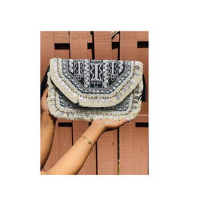 Ensemble vintage de plage, voyage d'été, sac à main bohème pour femmes, pochette, sac à main de mariée, design haut - Product Image 3