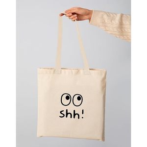 Durable Cotton Tote <b>Bags</b> Ribbon Handles Eco-Friendly Heat Transfer Printed Cartoon Letter Screen Patterns for Daily Use <b>Gifts</b> - Product Image 6